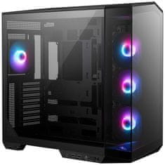 MSI skriňa MAG PANO 100R PZ Black/ bez zdroja/ ľavé a predné sklo/ 4x 120 mm A-RGB fan/ 1x USB-C/ 1x USB3.2/ čierna