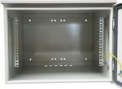 Conexpro Rack jednodielny vonkajší rozvádzač 19&quot; 6U/410mm, IP65