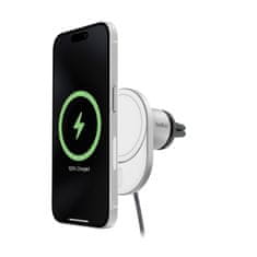 Belkin BOOST CHARGE Qi2 Magnetický držiak s nabíjaním do auta, 15W, šedý