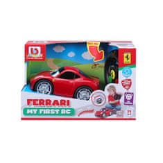 BB Junior RC - Ferrari 458 Italia so svetlami a zvukmi, diaľkový ovládač volant, červená, 27MHz