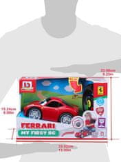 BB Junior RC - Ferrari 458 Italia so svetlami a zvukmi, diaľkový ovládač volant, červená, 27MHz