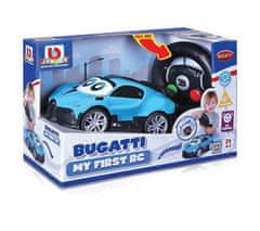 BB Junior RC - Bugatti Divo so svetlami a zvukmi, diaľkový ovládač volant, modrá, 2,4 Ghz