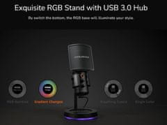 COUGAR mikrofón štúdio SCREAMER-X 3 Omni-Dimesion Mic Noise Reduction Pop Filter RGB Base