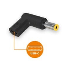 Aligator USB-C napájacia redukcia 5,5x2,5 mm pre notebooky Acer/Asus/HP/Lenovo/Toshiba