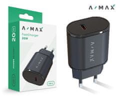 Aligator sieťová nabíjačka A-MAX PD 20W USB-C čierna