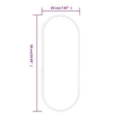 Vidaxl Nástenné zrkadlo zlaté 50x20 cm oválne