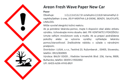 Areon Osviežovač vzduchu Fresh Wave Paper - vôňa New Car