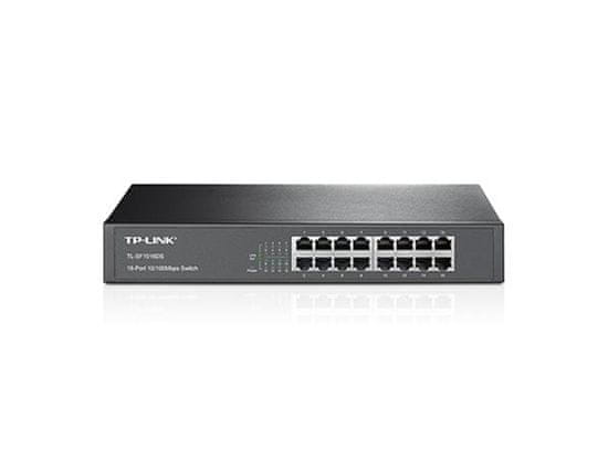 TP-LINK TL-SF1016DS Switch 16xTP 10/100Mbps 13&quot;rackmount (obsahuje montážnu sadu do 19&quot; čajky)