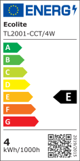 Ecolite Ecolite kuchynské LED svietidlo 4W, CCT, 480lm, 31cm, biela TL2001-CCT/4W