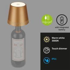 BRILONER BRILONER LED nabíjacia stolná lampa, 11 cm, USB-C, 280lm, zlatá BRILO 7485017