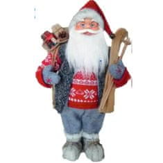 MAGIC HOME Santa stojaci, s lyžami, 60 cm