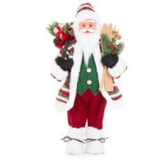 MAGIC HOME Santa s lyžami, 46 cm