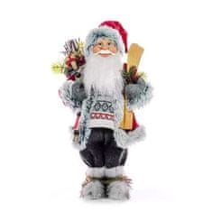 MAGIC HOME Santa s lyžami a drevom, 60 cm