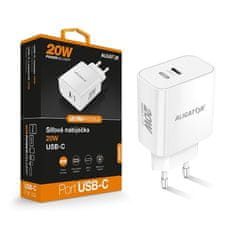 Aligator Nabíječka do sítě Power Delivery 20W, USB-C - bílá