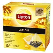 Čierny čaj Lipton Lemon, s citrónom, 20x 1,7 g