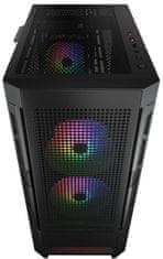 COUGAR PC skriňa AIRFACE RGB Black Mid Tower Mesh Front Panel 2 x 140mm ARGB Fans 1x 120mm ARGB Fan TG Le