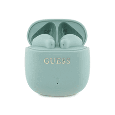 Guess Bezdrôtové slúchadlá s potlačou Classic Logo TWS Green