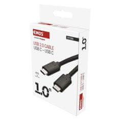 EMOS Nabíjací a dátový kábel 2.0 USB-C / USB-C, 1 m, čierny