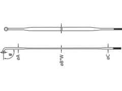 CnSpoke drôt nerez AERO 424 2x260mm čierny