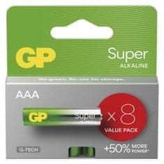 GP Alkalická batéria GP Super LR03 (AAA), 8 ks