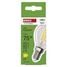 EMOS LED žiarovka Filament Mini Globe / E14 / 7 W (75 W) / 1055 lm / neutrálna biela