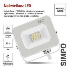 EMOS LED reflektor SIMPO 10 W neutrálna biela