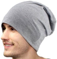 Camerazar Unisex Čiapka Beanie Oversize, svetlo sivá, akrylová priadza, 25,5 cm