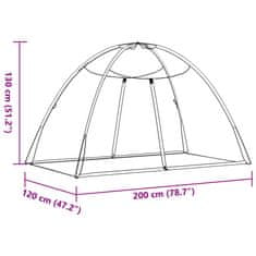 Vidaxl Moskytiéra jurta s dverami 220 sieťka biela 200x120x130 cm