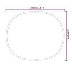 Vidaxl Nástenné zrkadlo strieborné 30x25 cm