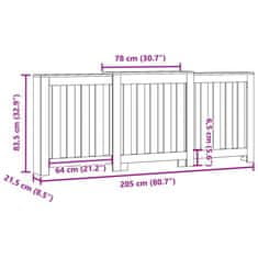 Vidaxl Kryt na radiátor hnedý dub 205x21,5x83,5 cm kompozitné drevo