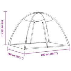 Vidaxl Moskytiéra jurta s dverami 220 sieťka biela 200x150x140 cm