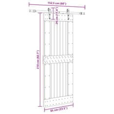 Vidaxl Posuvné dvere so sadou kovania 85x210 cm borovicový masív