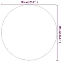 Vidaxl Nástenné zrkadlo strieborné Ø 60 cm okrúhle