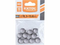 Extol Premium Spona na 1/4" pneumatickú hadicu, 10ks, Ø 11.3mm - 13.8mm, antikoro, EXTOL PREMIUM