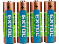 Extol Energy Batéria alkalická 4ks, 1,5V, typ AA, EXTOL ENERGY