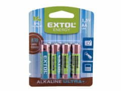 Extol Energy Batéria alkalická 4ks, 1,5V, typ AA, EXTOL ENERGY