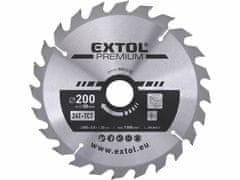 Extol Premium Kotúč pílový s SK plátkami, Ø200x3,2x30mm, 24z, EXTOL PREMIUM