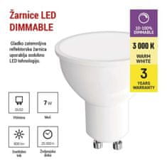 EMOS LED žiarovka Classic MR16 / GU10 / 7 W (60 W) / 800 lm / teplá biela / stmievateľná