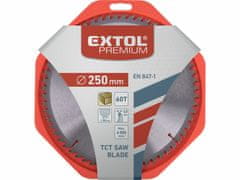 Extol Premium Kotúč pílový s SK plátkami, Ø250x3,2x30mm, 60z, EXTOL PREMIUM