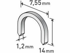 Extol Premium Spony oblé do sponkovacej pištole 1000ks, dĺžka/L 14mm