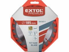 Extol Premium Kotúč pílový s SK plátkami, Ø185x3,2x20mm, 24z, EXTOL PREMIUM