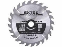 Extol Premium Kotúč pílový s SK plátkami, Ø165x2,8x20mm, 24z, EXTOL PREMIUM