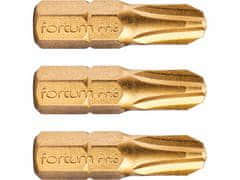 Fortum Bit krížový 3ks, PH 3x25mm, S2, FORTUM