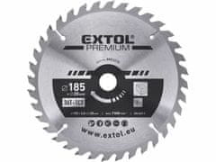 Extol Premium Kotúč pílový s SK plátkami, Ø185x3,2x20mm, 36z, EXTOL PREMIUM