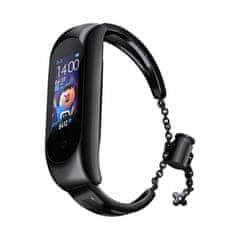 IZMAEL Kovový remienok na výmenu pre Xiaomi Mi Band 6/5/4/3 - Čierna KP35353