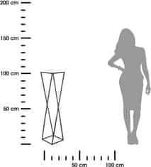 Dekorstyle Stojan na kvety LEKOK 100 cm čierny