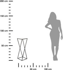 Dekorstyle Stojan na kvety LEKOK 70 cm čierny