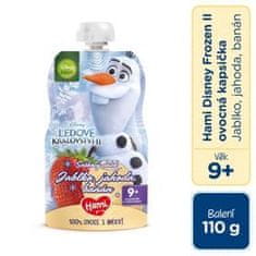 Hami Disney Frozen Olaf ovocnozeleninové vrecko Jablko, Jahoda, Banán 110 g, 9+