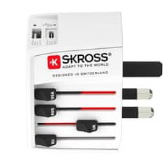 Skross Cestovný adaptér MUV USB, USB A+C, univerzálny pre 150 krajín