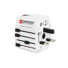 Skross Cestovný adaptér MUV USB, USB A+C, univerzálny pre 150 krajín